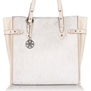 Mirada Cowhide Tote Bag - Ivory - www.urban-equestrian.com
