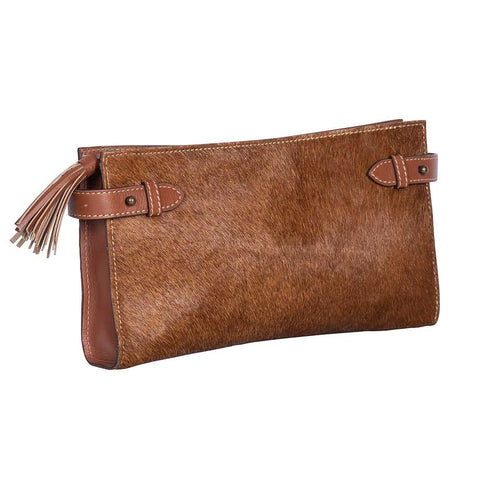 Mirada Real Cowhide Clutch- Chestnut - www.urban-equestrian.com