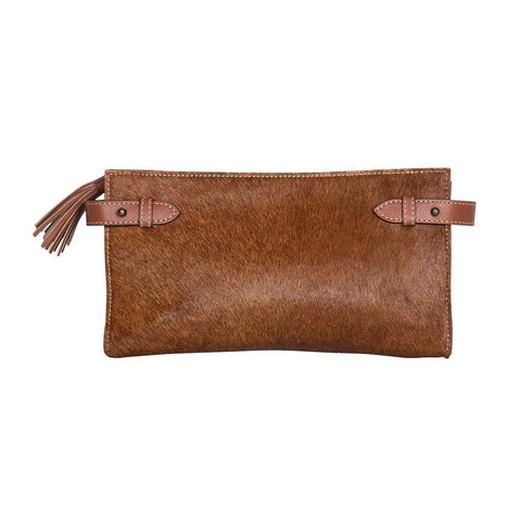 Mirada Real Cowhide Clutch- Chestnut - www.urban-equestrian.com