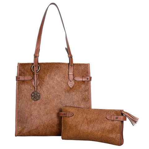 Mirada Real Cowhide Clutch- Chestnut - www.urban-equestrian.com