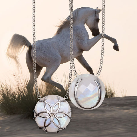 Moonstone Horseshoe Necklace - www.urban-equestrian.com