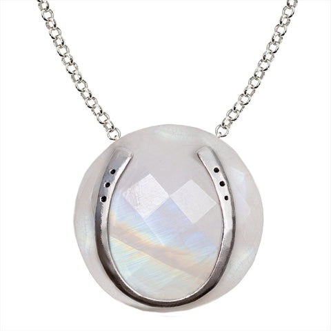 Moonstone Horseshoe Necklace - www.urban-equestrian.com