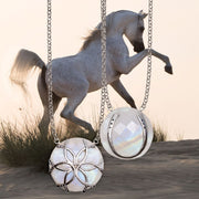 Moonstone Medallion Horseshoe Necklace - www.urban-equestrian.com