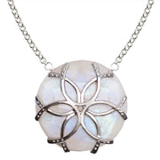 Moonstone Medallion Horseshoe Necklace - www.urban-equestrian.com