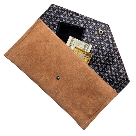 Ranchera Suede Clutch - Chestnut - www.urban-equestrian.com