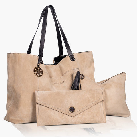 Ranchera Suede Tote - Sand - www.urban-equestrian.com