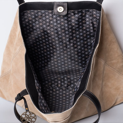 Ranchera Suede Tote - Sand - www.urban-equestrian.com