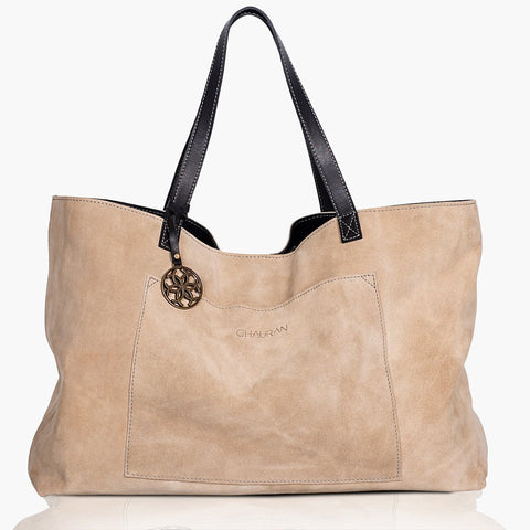 Ranchera Suede Tote - Black