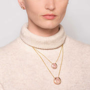 Rose Quartz Horseshoe Necklace - www.urban-equestrian.com