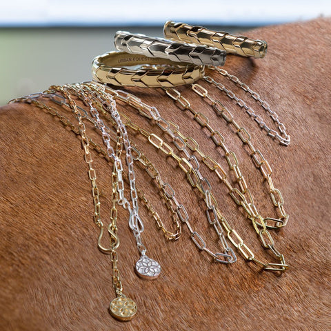 Roxy - Necklace 2 Bracelet - Sterling Silver - Large - www.urban-equestrian.com