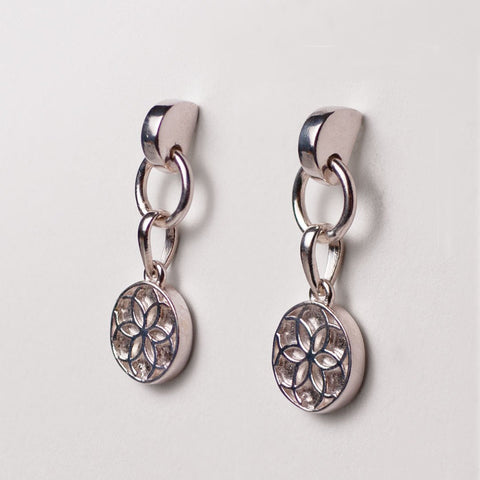 Signature Coin Earrings - Silver - www.urban-equestrian.com