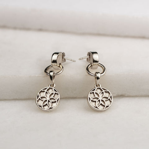 Signature Coin Earrings - Silver - www.urban-equestrian.com
