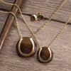 Smokey Topaz Horseshoe Necklace - www.urban-equestrian.com