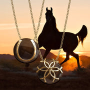 Smokey Topaz Horseshoe Necklace - www.urban-equestrian.com