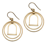 Stirrup N Rings Earrings - Gold - www.urban-equestrian.com