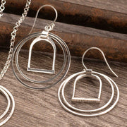 Stirrup N Rings Earrings - Silver - www.urban-equestrian.com