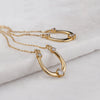 Trinity Horseshoe Necklace - Gold - www.urban-equestrian.com