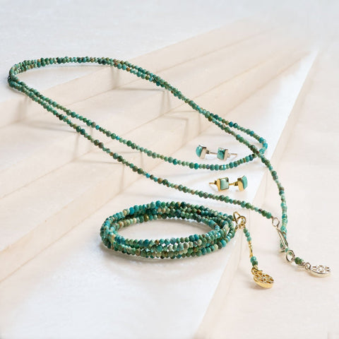 Turquoise Necklace to Bracelet - Gold or Silver Coin - www.urban-equestrian.com