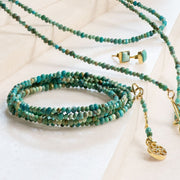 Turquoise Necklace to Bracelet - Gold or Silver Coin - www.urban-equestrian.com
